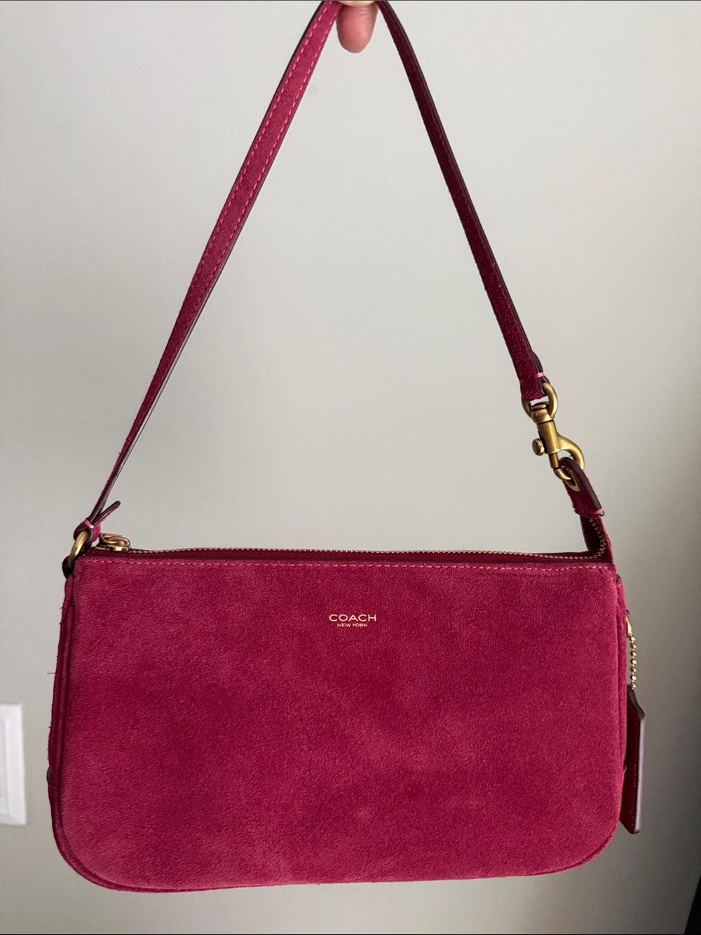 Coach Plaza Bag 22 Dark Fuschia - Picture 1 of 6
